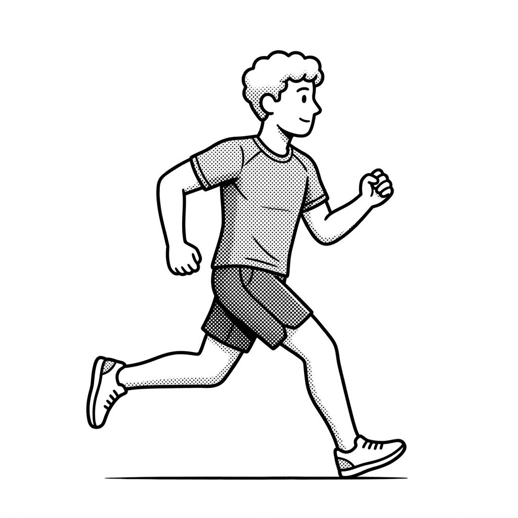 A traveller running to catch a train